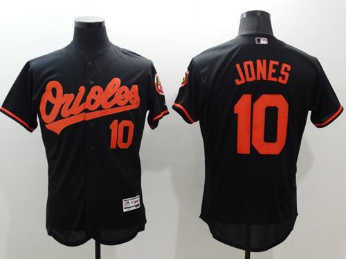 Orioles #10 Adam Jones Black Flexbase Authentic Collection Stitched MLB Jersey - Click Image to Close